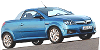 Tigra Twintop, canlı motoruyla coupe bir otomobil...