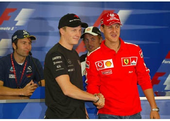 Formula 1'de Schumacher'in rakibi Raikkonen