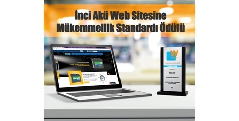 İnci Akü web sitesine Mükemmellik Standardı ödülü