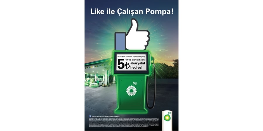 BP Türkiye Facebook sayfası için “Like ile Çalışan Pompa” kampanyası