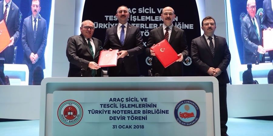 Araç Sicil ve Tescil İşlemleri  artık noterliklerde yapılacak