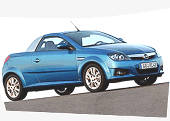 Tigra Twintop, canlı motoruyla coupe bir otomobil...