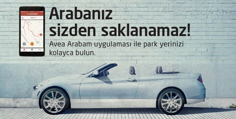 “Avea Arabam” uygulamasıyla park yerini unutma derdine son