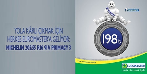 Euromaster'la Michelin Lastiklerinde indirim fırsatı