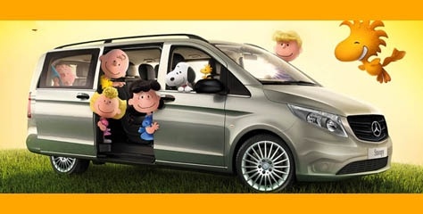 Mercedes-Benz Vito Tourer, Snoopy ve Charlie Brown ile biraraya geldi