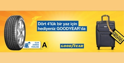 Goodyear’dan 4 lastik alana valiz hediye