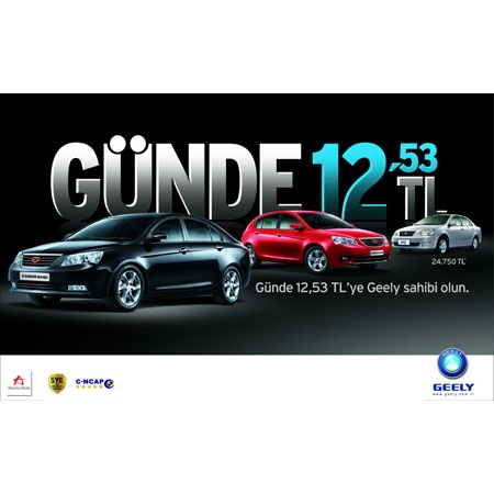 Günde 12,53 TL'ye Geely sahibi olun 