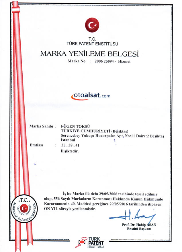 Otoalsat Marka Tescili